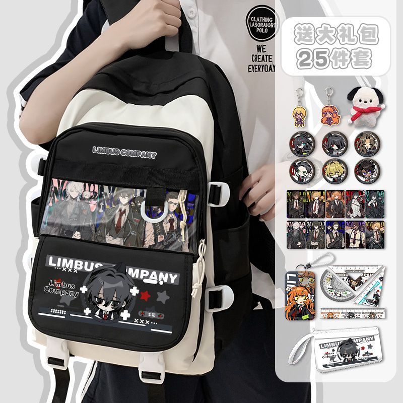 Travel Accessories Unisex - リムバスカンパニーアニメ到着ファッション大容量ガールズボーイズ学校用デイリーパッケージトラベルバッグショルダーナップサックバックパック