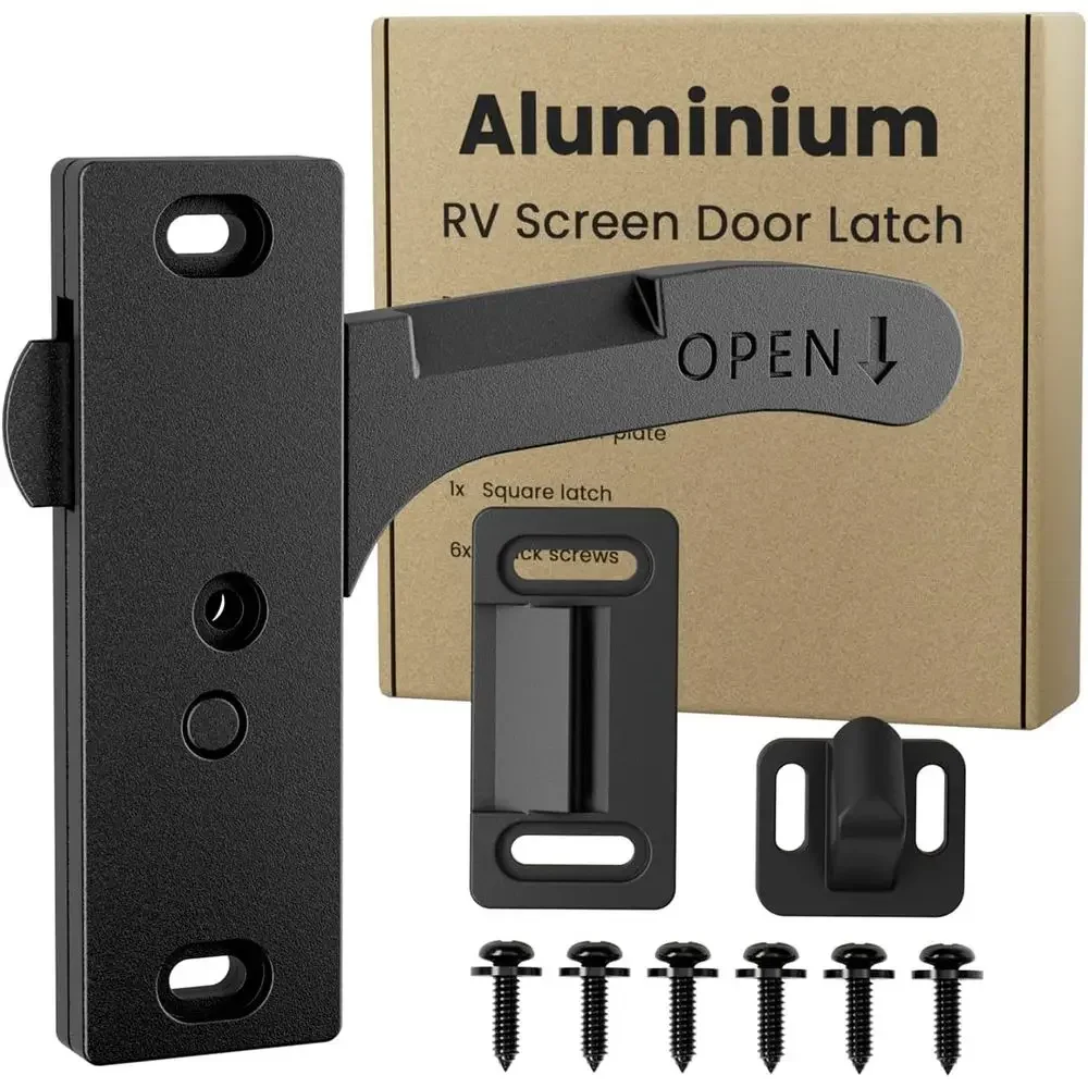 Travel Accessories Kit - Safoner アルミニウム RV スクリーンドアラッチ右ハンドル交換キット 旅行用トレーラー、キャンピングカー、モーターホーム用 -