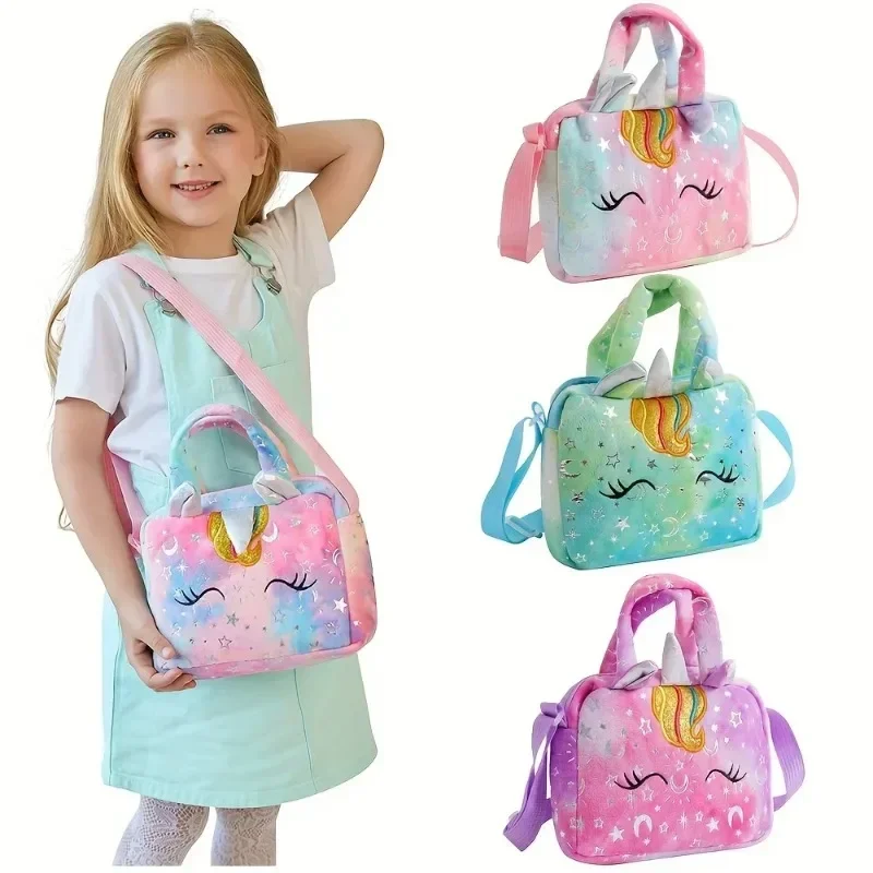 Travel Accessories For Girls - 新しいファッションの可愛い女の子用キュートなユニコーンクロスボディバッグ、学生旅行用ショルダーバッグ、子供の誕生日パーティーギフト、小さな女の子用財布