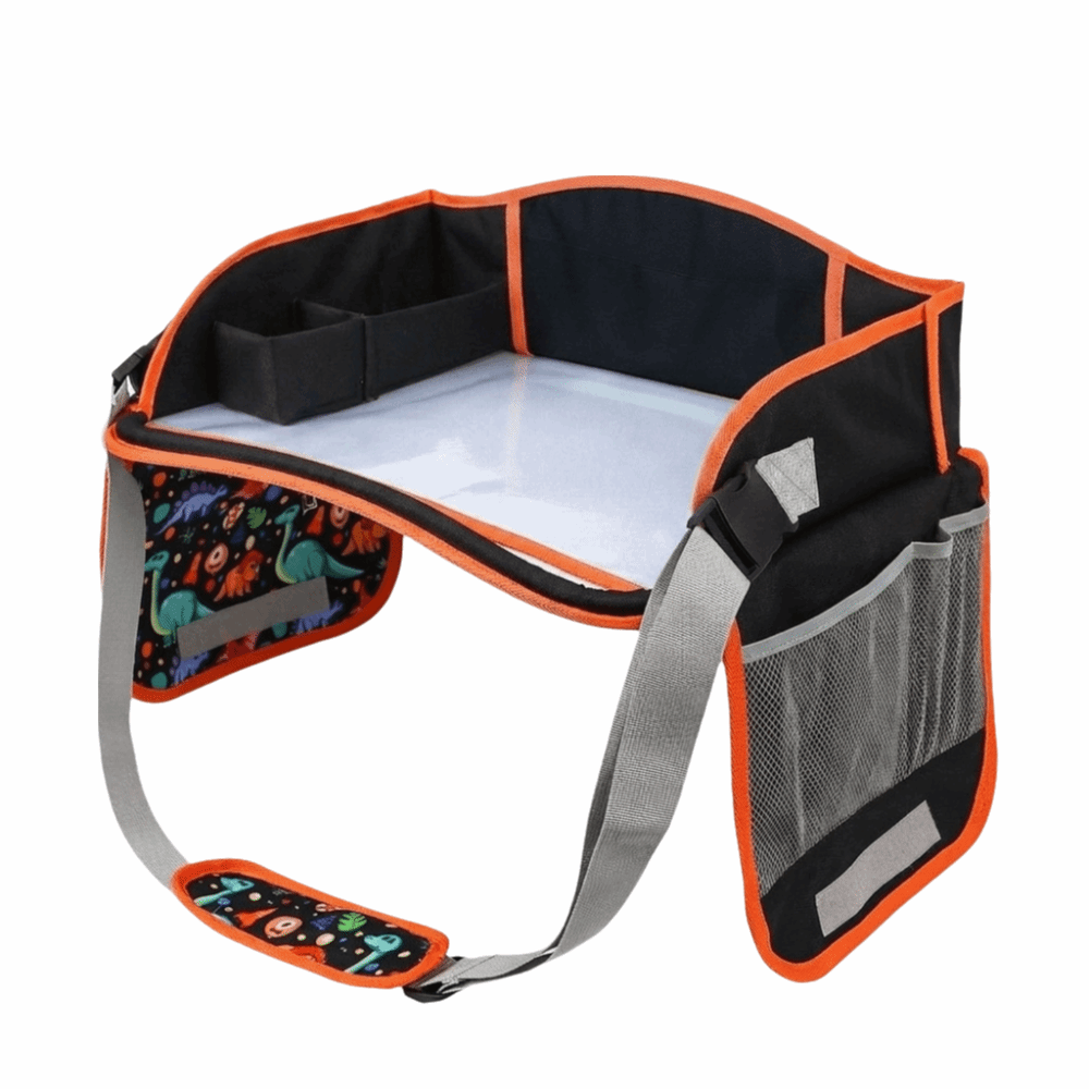 Car Seat Travel Bag - ポータブルカーシート用ライティングトレイ 折りたたみ式多機能キッズトラベルトレイ ホワイトボード 固定バッグ付き お絵かき・書き込みボード