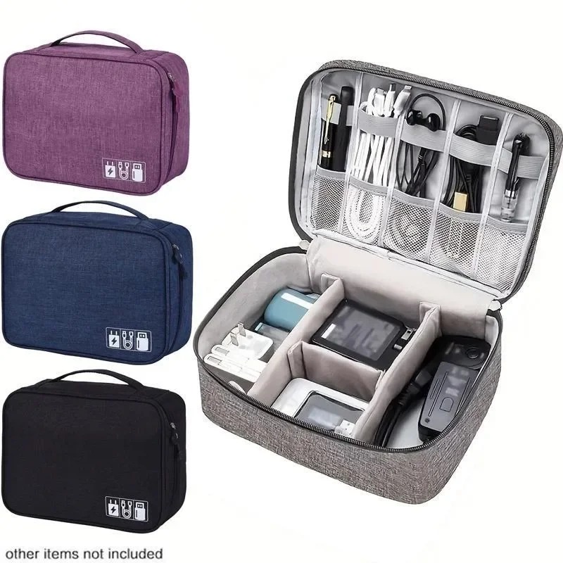 Travel Accessories As Gifts - 電子機器オーガナイザー トラベルケース 防水ケーブルオーガナイザーバッグ テックギフト収納バッグ 電話コードやiPad用アクセサリーとして