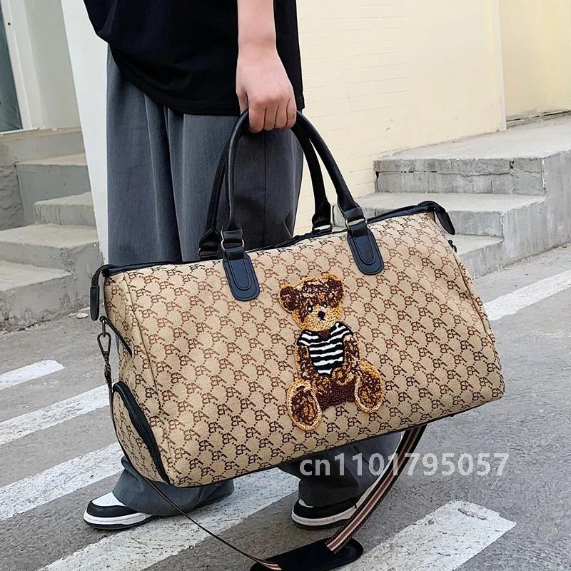 Travel Accessories Italy - ファッショントラベルバッグ旅行荷物ジッパー収納袋機内持ち込み旅行用ストラップショルダーシングルバッグショートダッフルビジネス付き