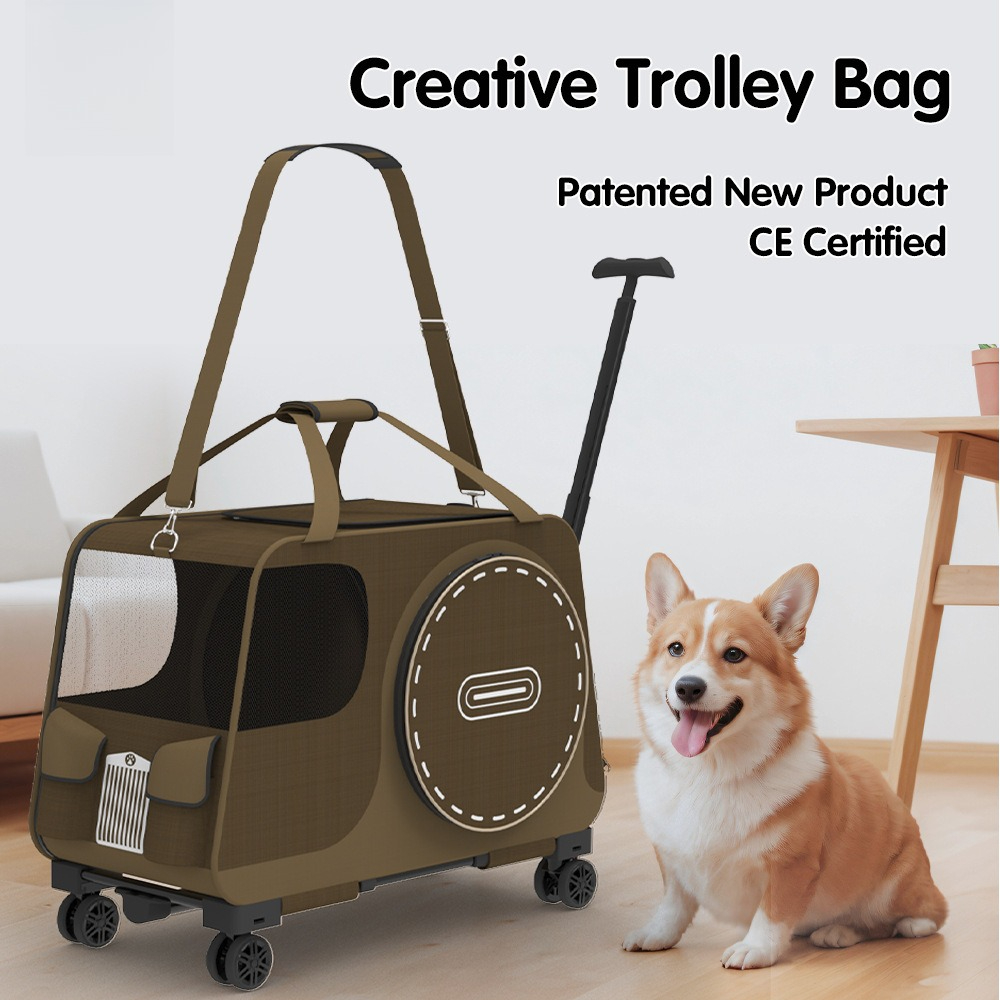 Travel Accessories In Amazon - ペットベビーカーバッグ Amazon ペットベビーカー用 子猫ショルダーバッグ 犬用ハンドバッグ ポータブル折りたたみ式ペットキャリア