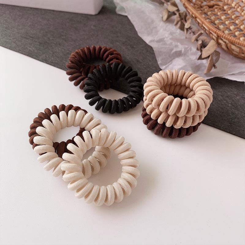 Travel Accessories Girls - スパイラルコイルヘアゴム ダメージなし しわなし 伸縮性のあるヘアアクセサリー 女性用 ワークアウト