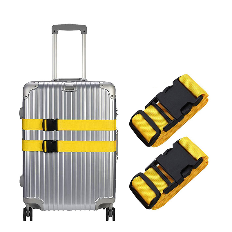Travel Accessories Kit - 1 個ナイロン荷物ストラップ調節可能な旅行スーツケースバックルストラップ手荷物ベルト旅行アクセサリースーツケースパッキングシートベルト