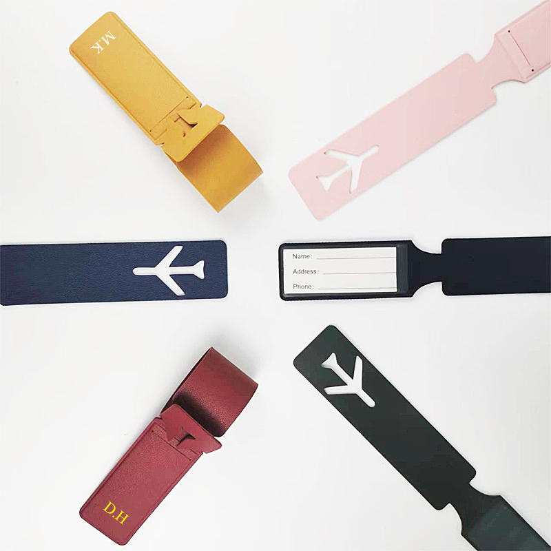 カスタム会社ロゴロング荷物タグ旅行 Pu レザーポータブル飛 - Travel Accessories Company のレビューと価格