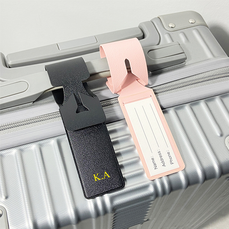 カスタム会社ロゴロング荷物タグ旅行 Pu レザーポータブル飛 - Travel Accessories Company のレビューと価格
