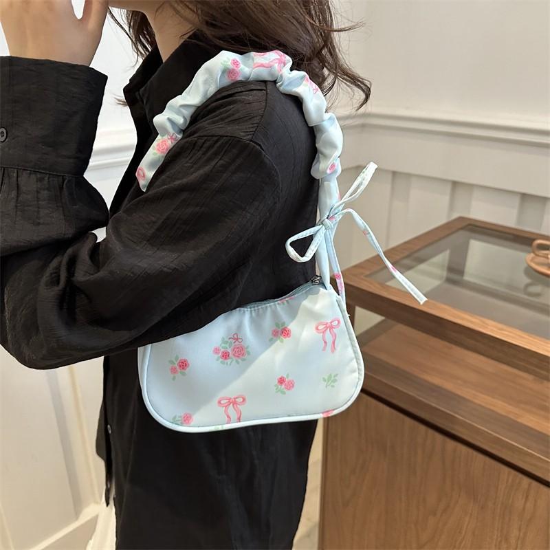 ホットセール1個入りキュートな花柄リボンプリントキャンバスシ - Travel Accessories For Girls のレビューと価格