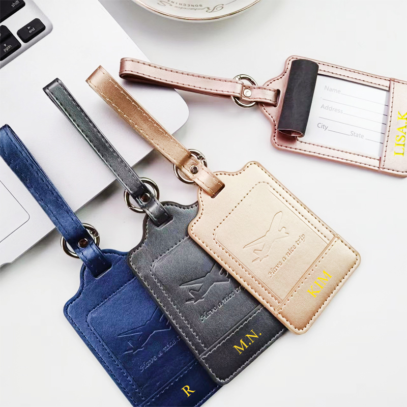 DIY-荷物タグ,金属製のPUレザー,高級ブランド,結婚式の - Travel Accessories Company のレビューと価格
