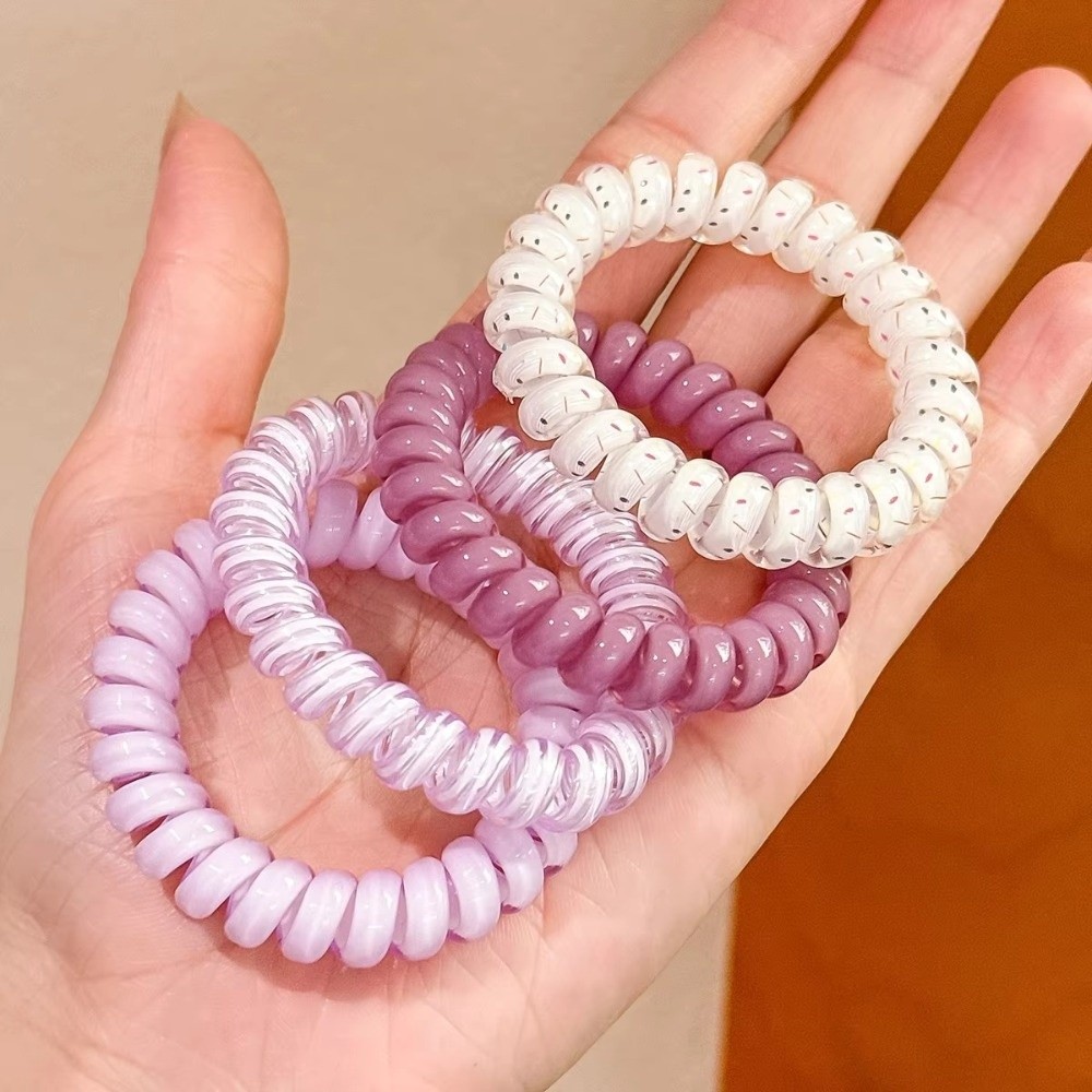新しいグラデーションカラーの電話線ヘアリング 軽量で持ち運び - Travel Accessories Girls のレビューと価格