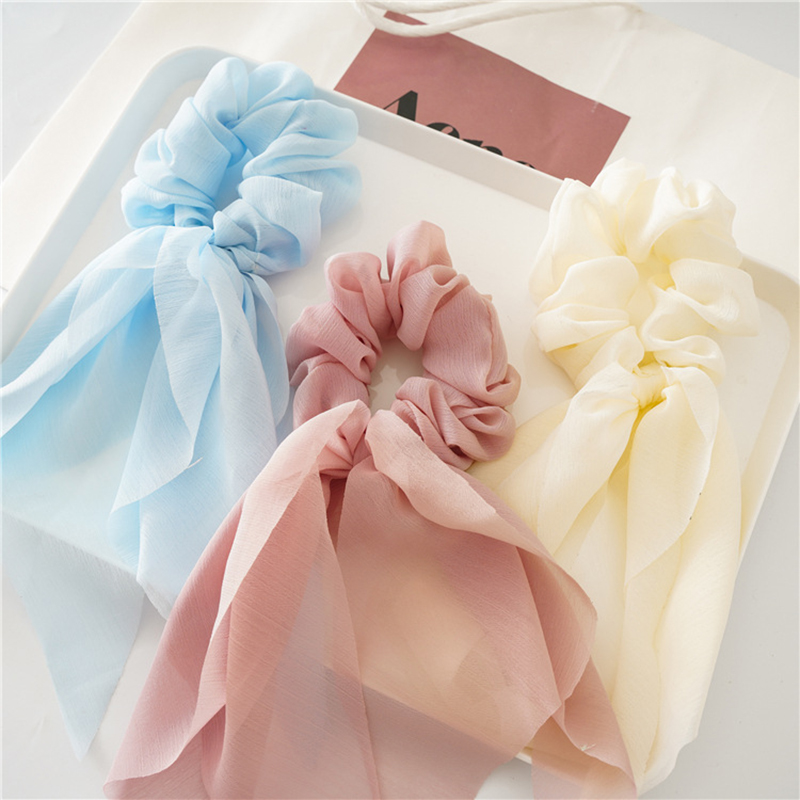 1Pc ファッション 25 センチメートルシフォンロングリボ - Travel Accessories For Girls のレビューと価格