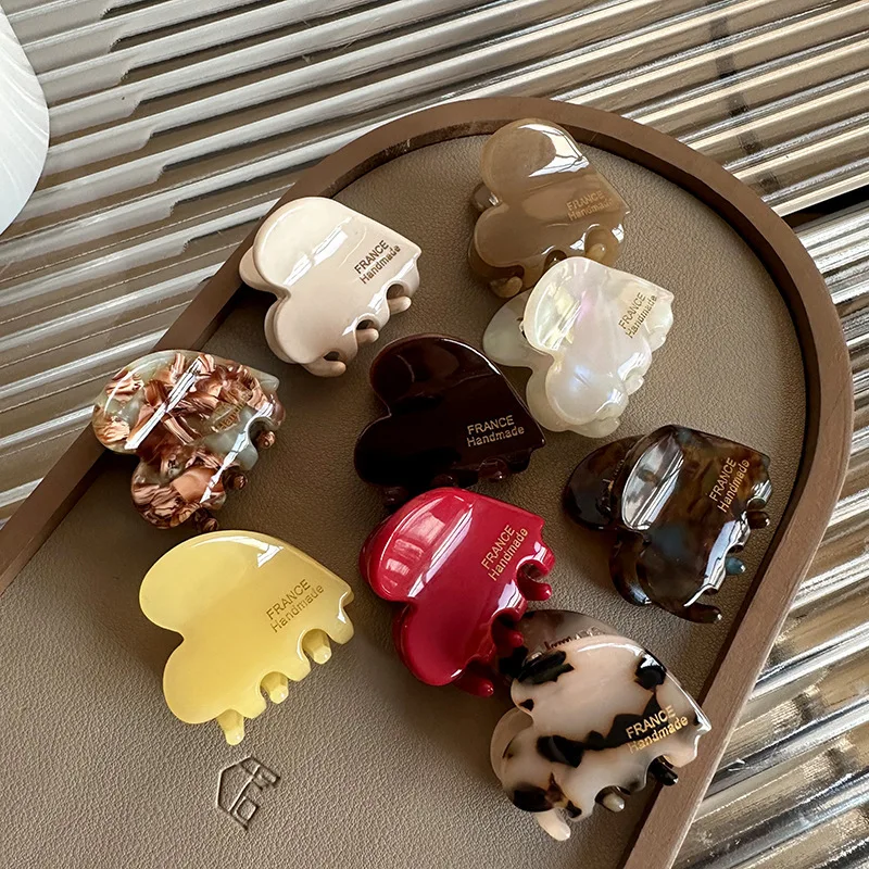 小さなヘアクローアセテートヘアクラブかわいいハート型ヘアクリ - Travel Accessories For Girls のレビューと価格
