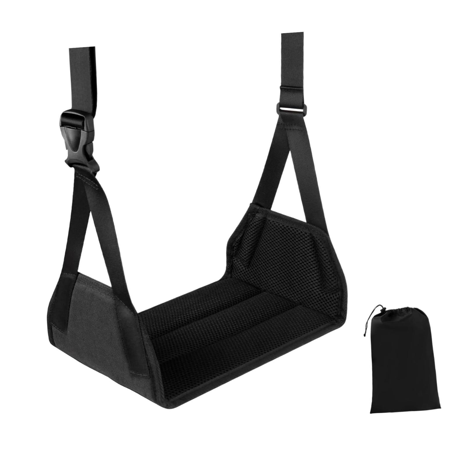 飛行機フットレストハンモック、デスク下用竹製調節可能レッグク - Travel Accessories Under $20 のレビューと価格