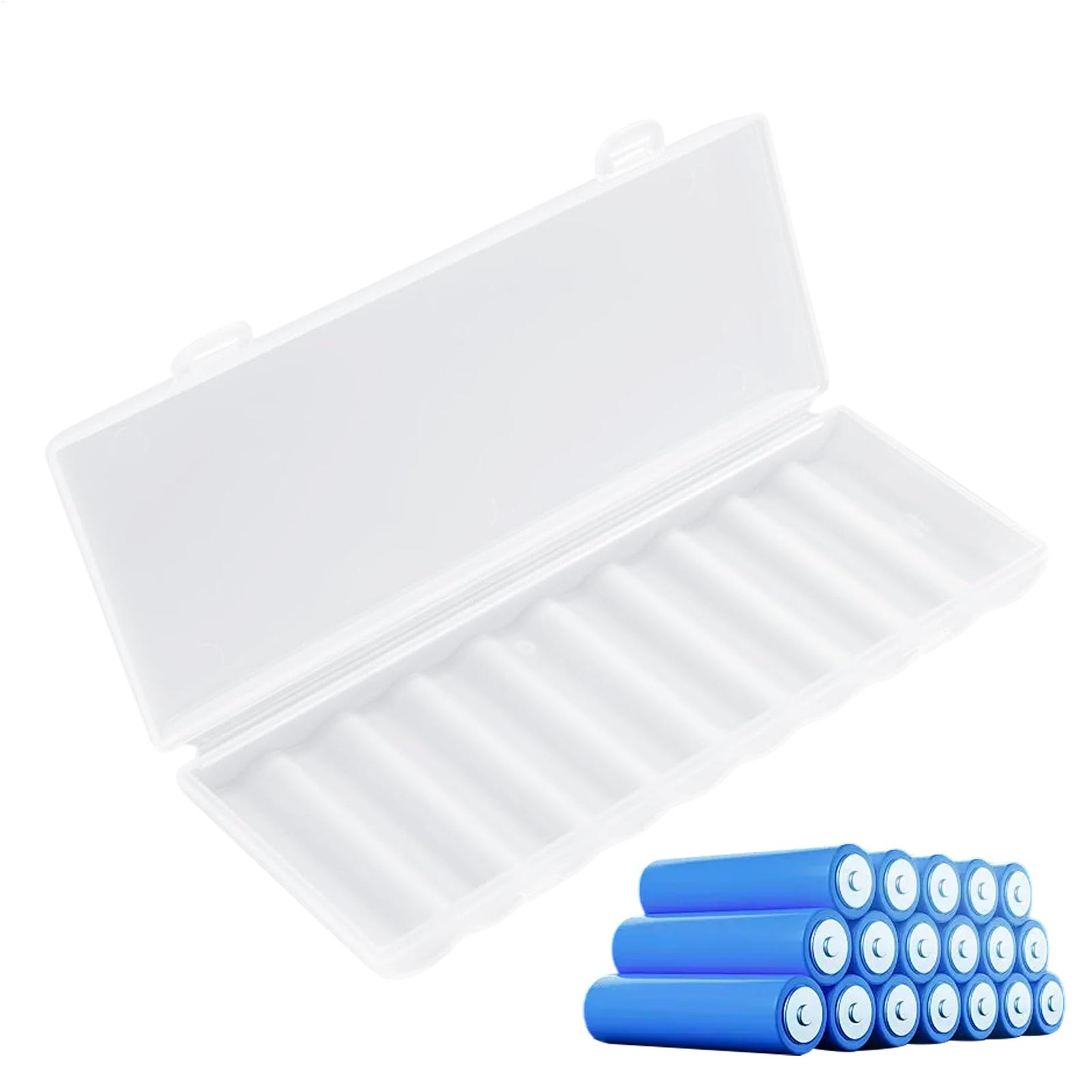 10スロットポータブル透明プラスチックバッテリー収納ボックス - Travel Accessories With Kids のレビューと価格