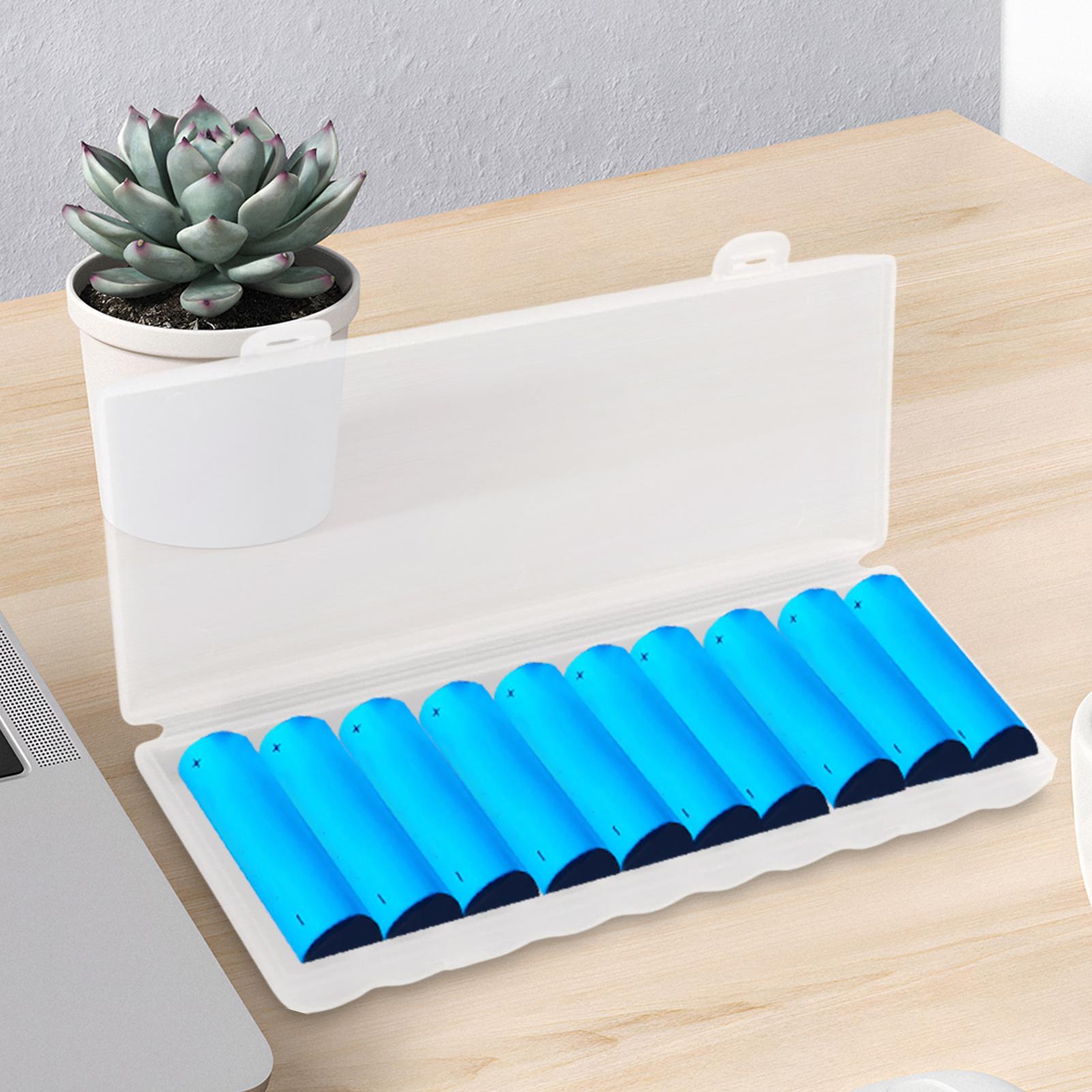10スロットポータブル透明プラスチックバッテリー収納ボックス - Travel Accessories With Kids のレビューと価格