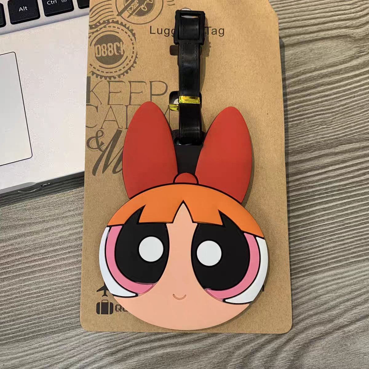 アニメパワーパフガールズバッグペンダントかわいい漫画風荷物タ - Travel Accessories For Girls のレビューと価格