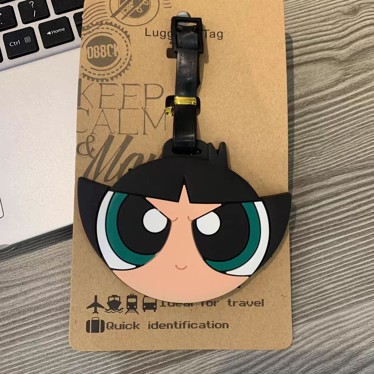 アニメパワーパフガールズバッグペンダントかわいい漫画風荷物タ - Travel Accessories For Girls のレビューと価格