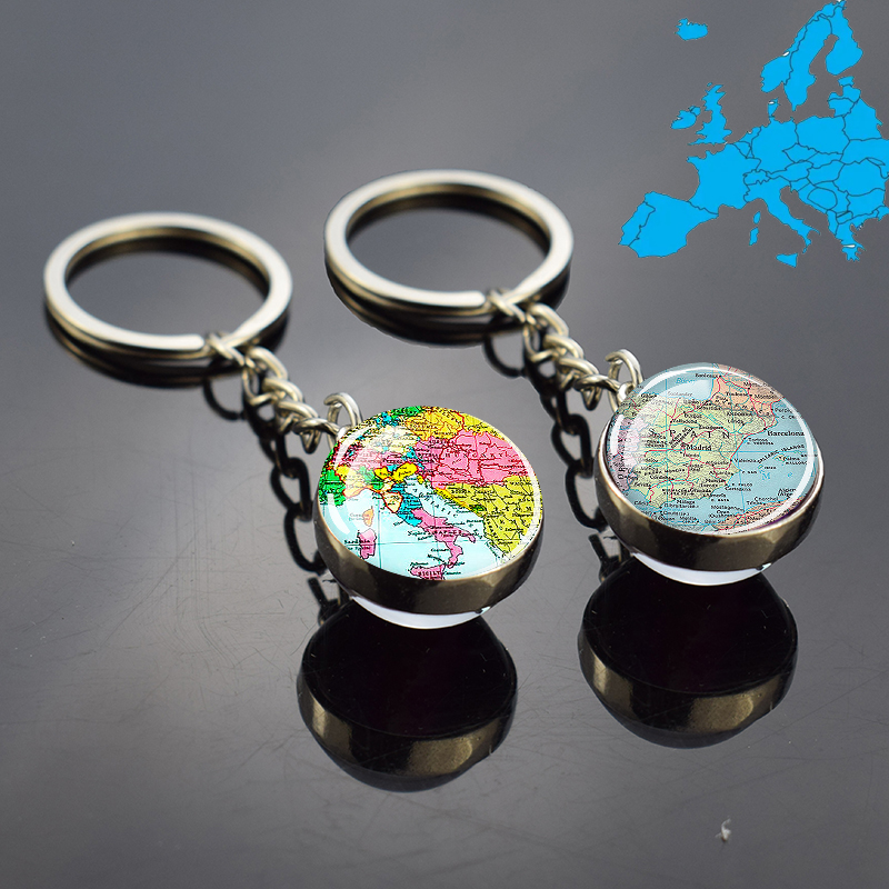 フランスのポーランドの国の地図,ガラス玉,キーホルダー,リン - Travel Accessories Italy のレビューと価格