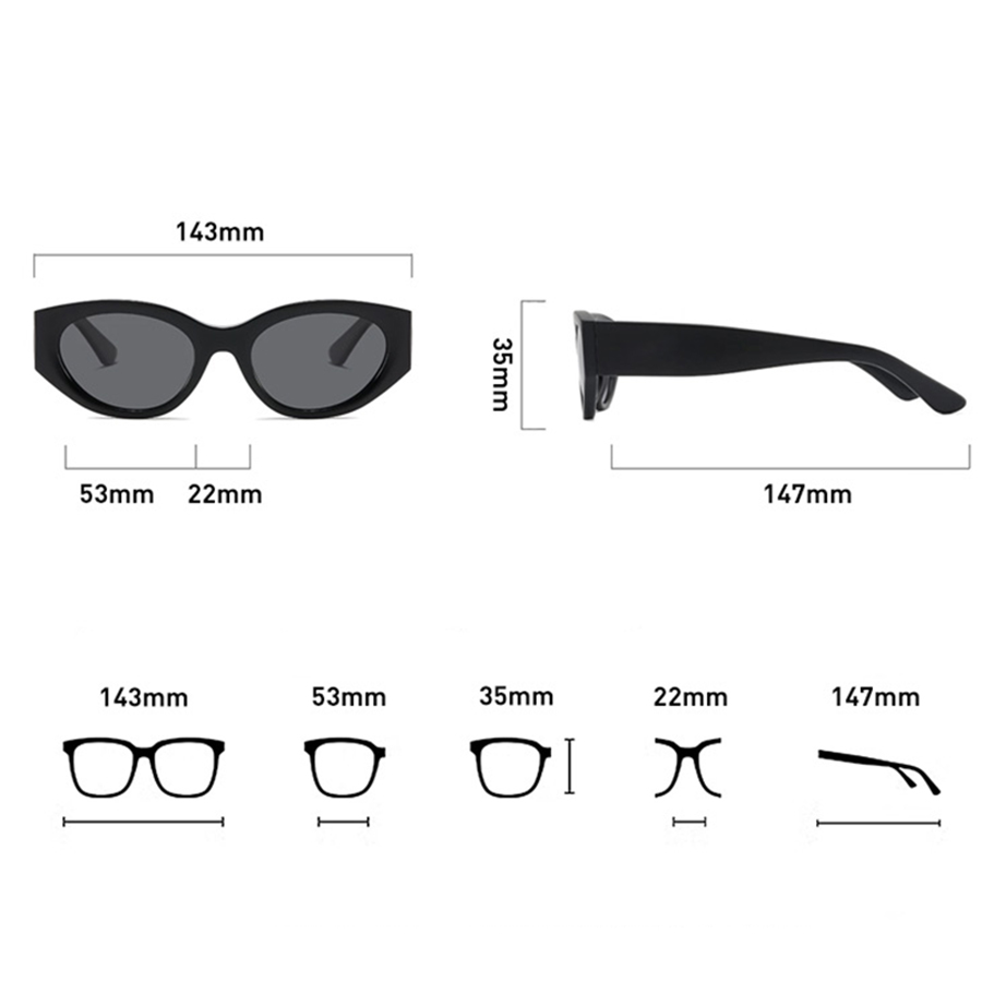 女性男性クラシックキャットアイ偏光サングラス高品質フレーム高 - Travel Accessories Unisex のレビューと価格