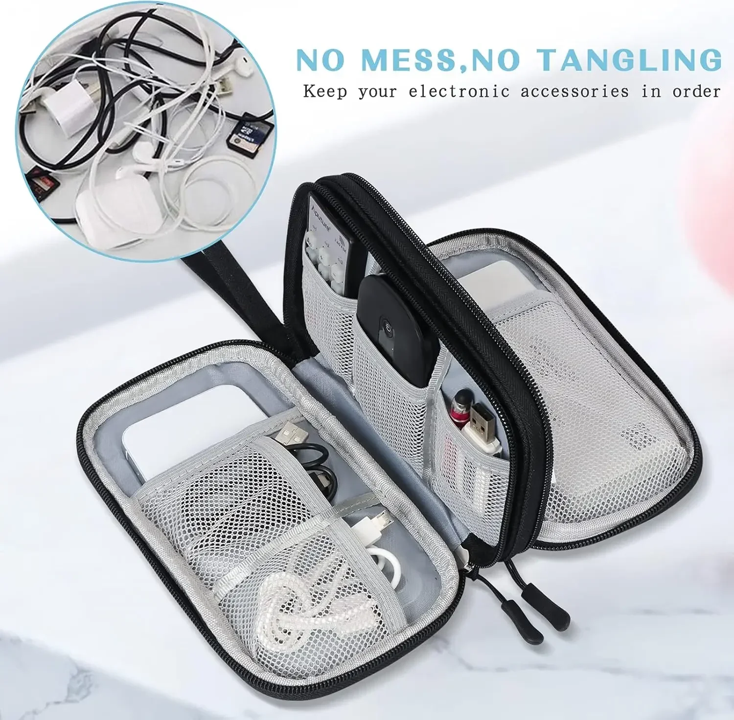 トラベルケーブルバッグ ポータブルデジタル収納ポーチ 充電器 - Travel Access のレビューと価格