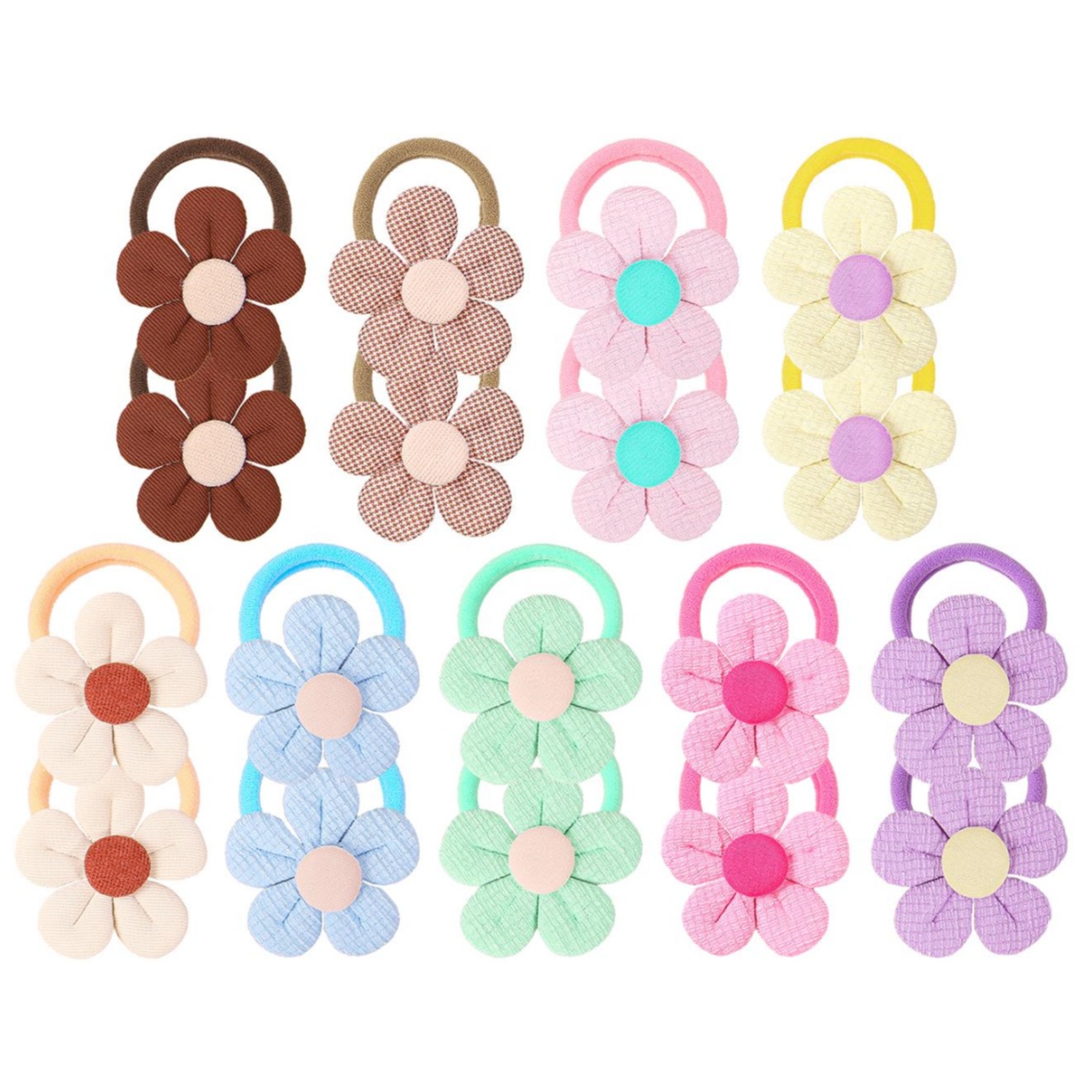 18 個ひまわりヘアネクタイキッズガールズヘアバンド弾性ナイ - Travel Accessories With Kids のレビューと価格