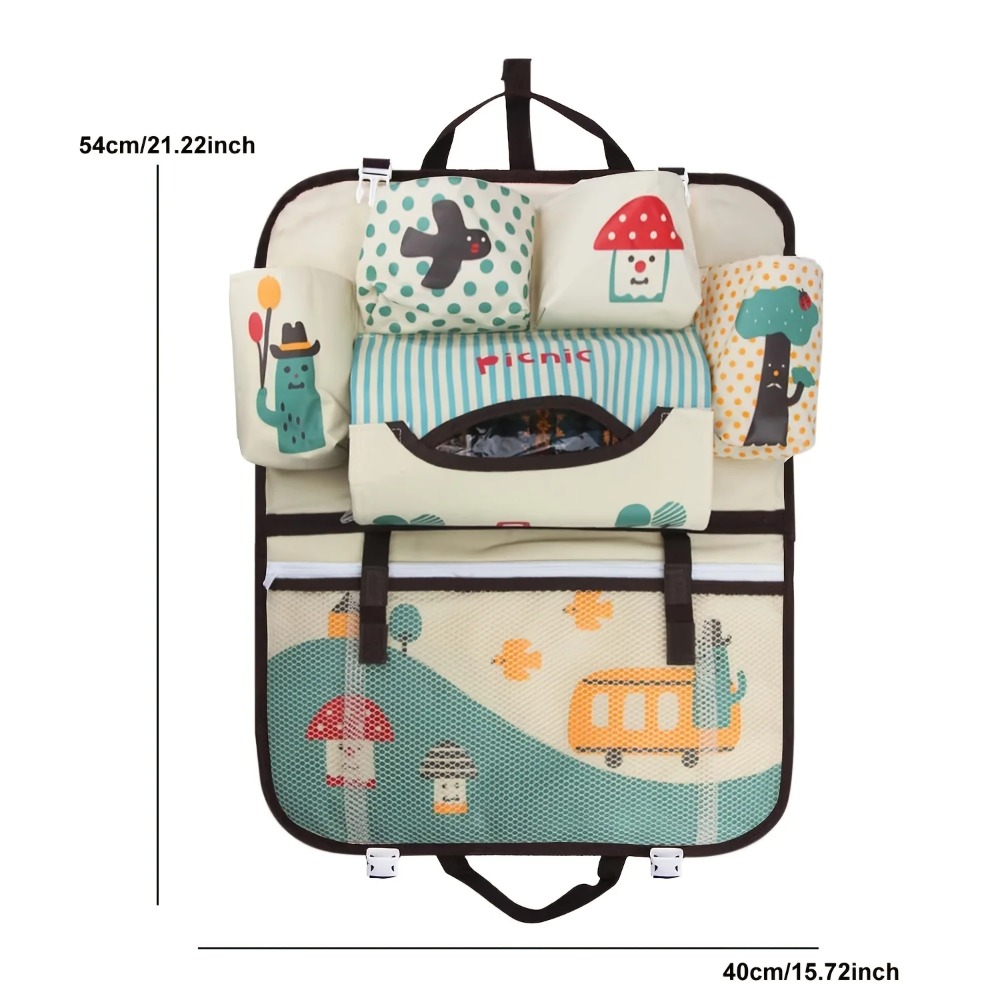漫画柄後部座席オーガナイザーマット、後部座席オーガナイザー収 - Car Seat Travel Bag のレビューと価格