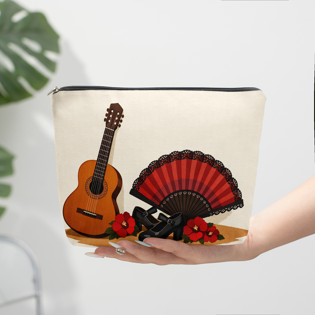 1ピースギターレッドフローラルとシューズ柄のメイクアップバッ - Shoe Bag Travel のレビューと価格
