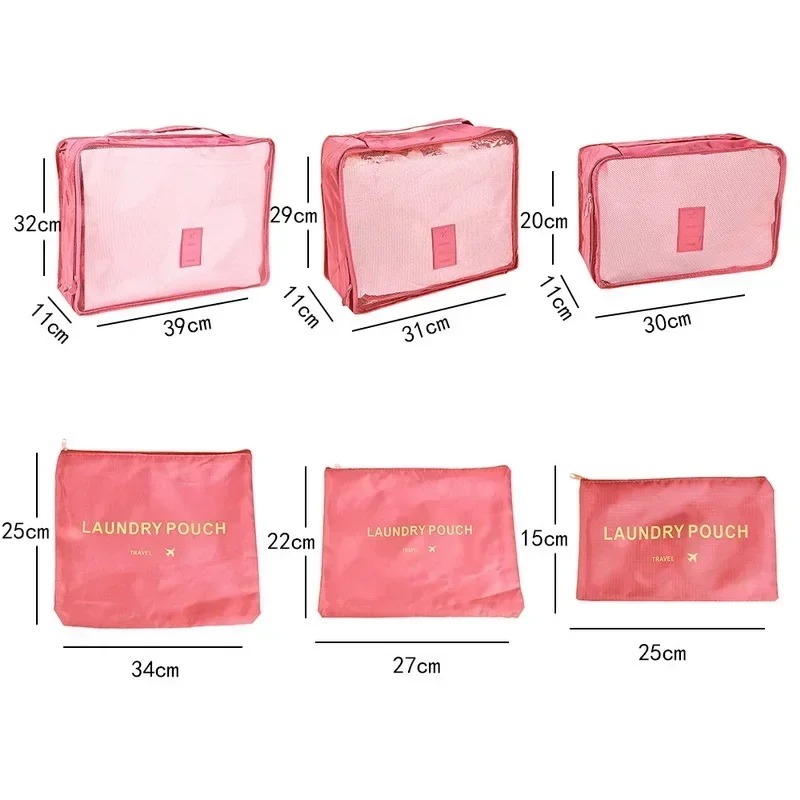 6個セット旅行用収納バッグスーツケースパッキングセット収納ケ - Shoe Bag Travel のレビューと価格