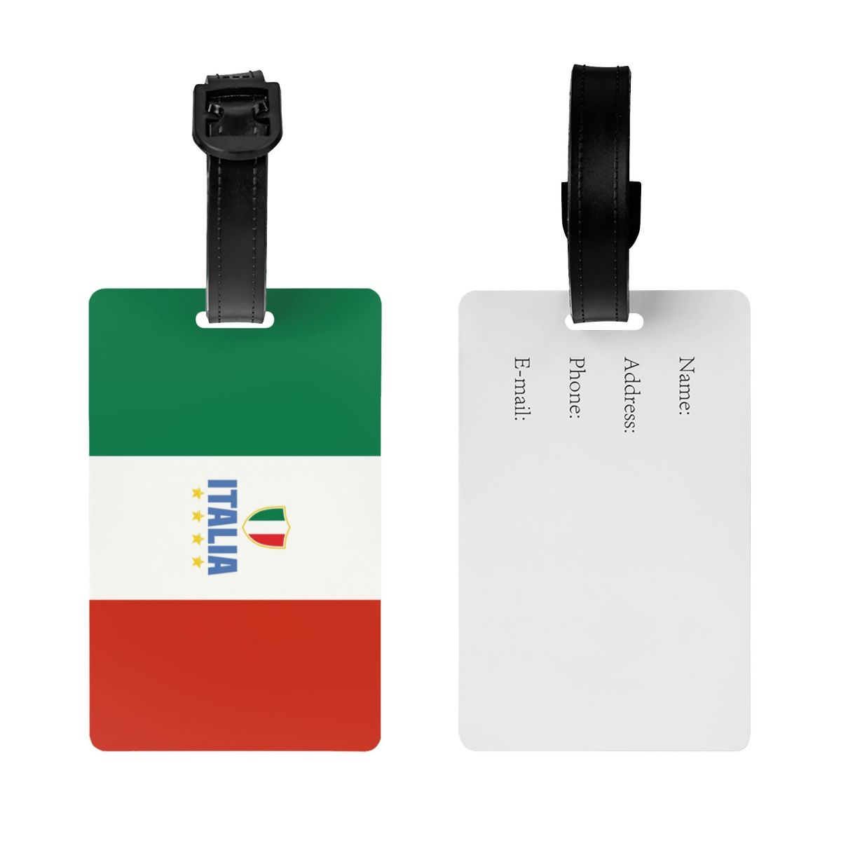 イタリアの荷物タグの旗カスタムバッグタグプライバシーカバー名 - Travel Accessories Italy のレビューと価格