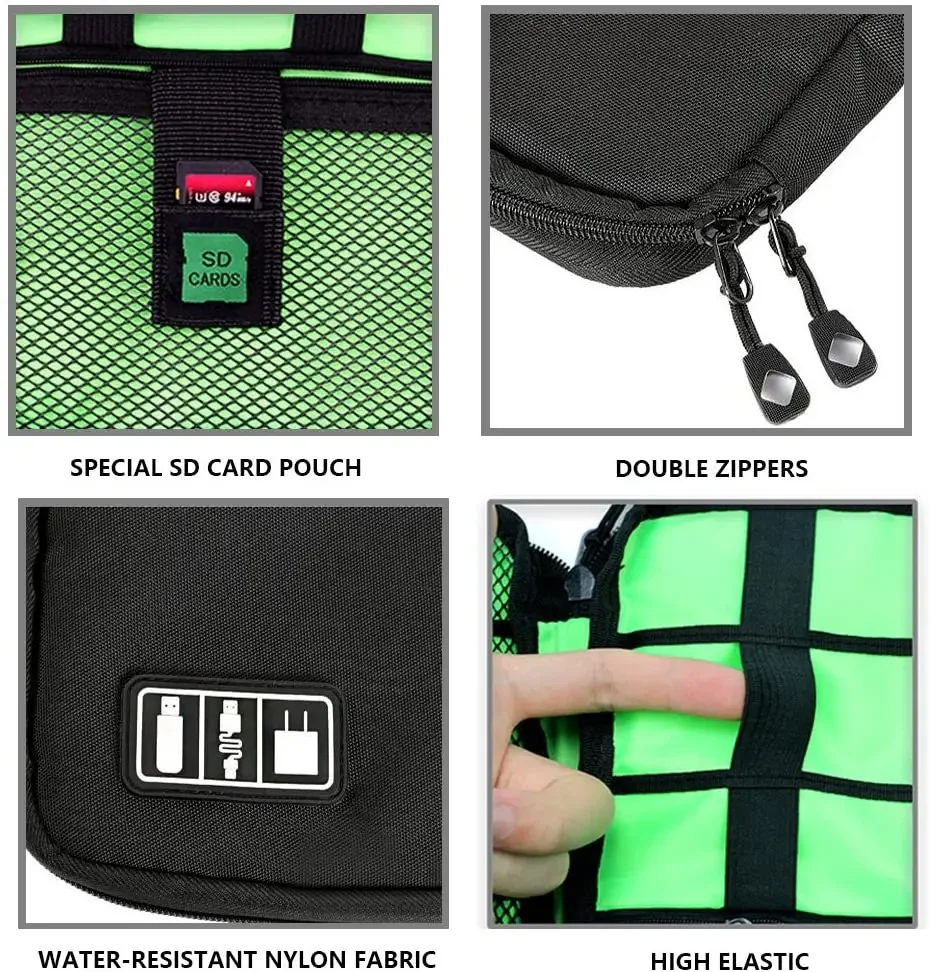 ケーブルオーガナイザー収納バッグシステムキットケース USB - Travel Accessories Kit のレビューと価格