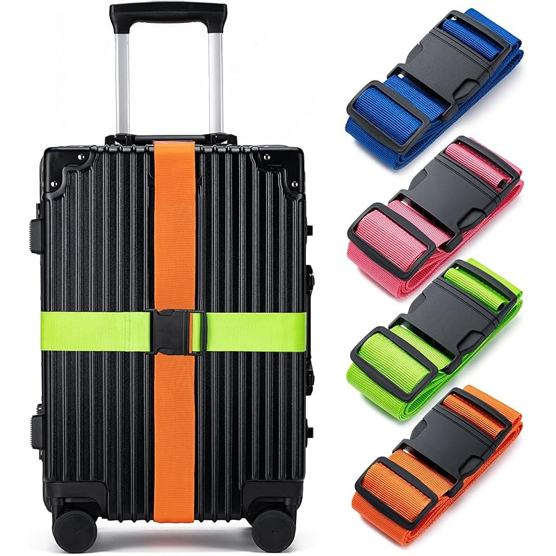 4個入りラゲージストラップセット、荷物固定ストラップ、ラゲー - Travel Accessories Kit のレビューと価格