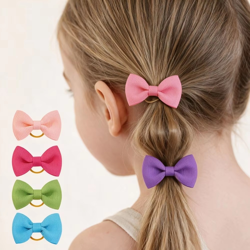 20個入り、ランダムな色の生地製リボンヘアクリップ。普段使い - Travel Accessories Girls のレビューと価格